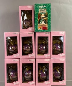 Group of Assorted Mattel Barbie Decoupage Ornament and Hanger