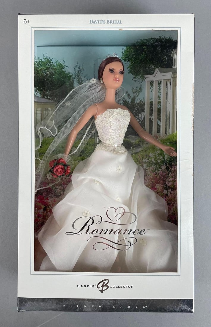 Mattel Davids Bridal Romance Bride Barbie Fashion Doll: Silver label, original packaging