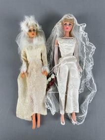 Group of 2 Vintage Mattel Bride Barbie Fashion Dolls