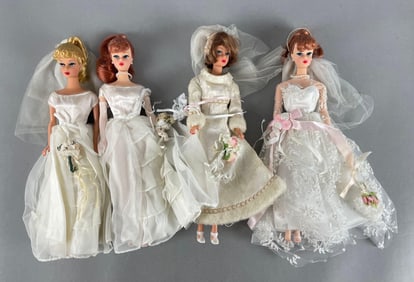 Group of Mattel Bride Barbie Fashion Dolls