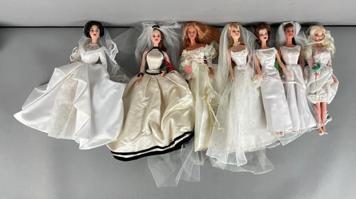 Group of Mattel Bride Barbie Fashion Dolls