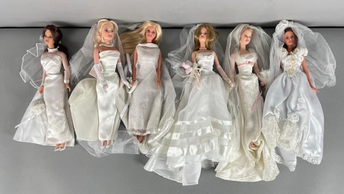 Group of Mattel Bride Barbie Fashion Dolls