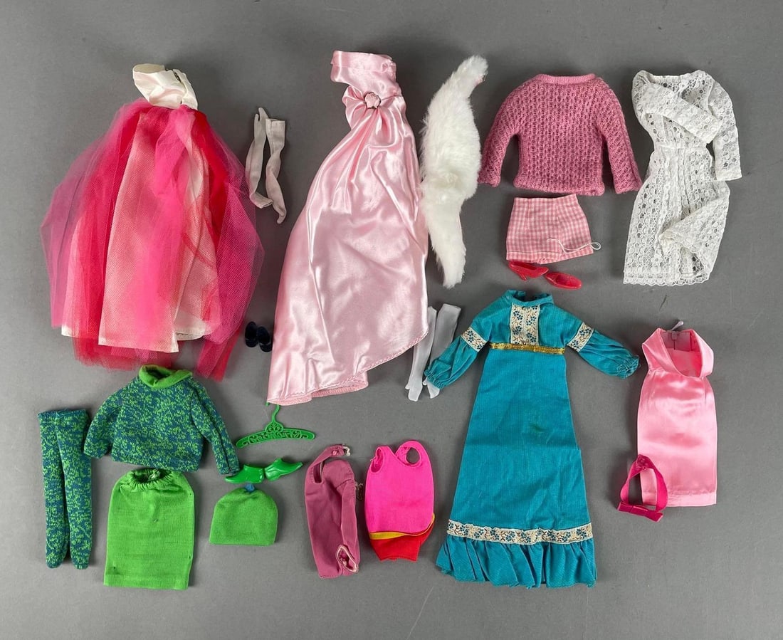 Group of Mattel Barbie Fashion Doll Clothing: Includes accessories