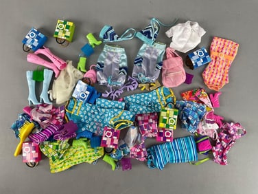 Group of Mattel Barbie Fashion Doll Clothing and Accessories