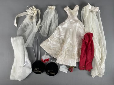 Group of Fashion Doll Wedding Clothes