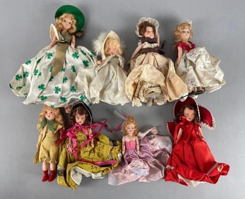 Group of Vintage Storybook Dolls