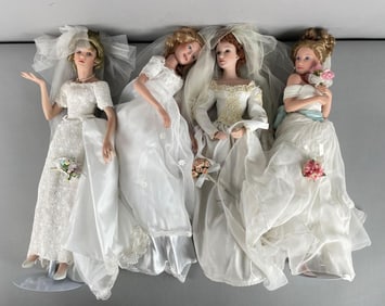 Group of Assorted Bride Dolls