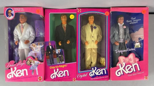 Group of 4 Mattel Ken Fashion Dolls