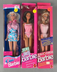 Group of 3 Mattel Barbie Fashion Dolls