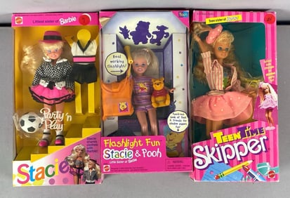 Group of Mattel Stacie and Skipper Fashion Dolls