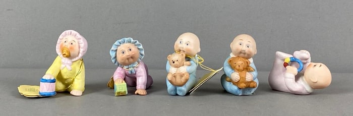 Group of 1980s Cabbage Patch Kids Porcelain Figurines