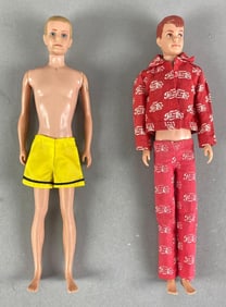 Group of 2 1960s Mattel Male Fashion Dolls