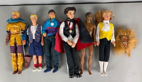Group of 5 Mattel Male Fashion Dolls
