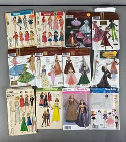 Group of Fashion Doll Clothing Stencils