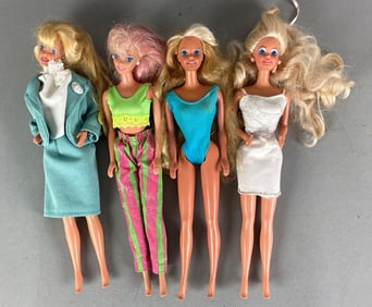 Group of 4 Mattel Barbie Fashion Dolls