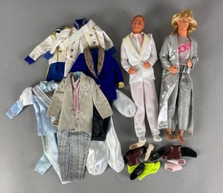 Group of Mattel Ken Fashion Dolls and Accesories
