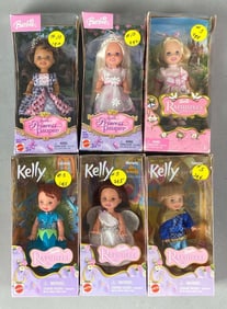 Group of Mattel Barbie and Kelly Fashion Dolls