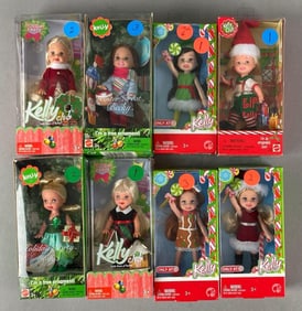Group of Mattel Kelly Christmas Holiday Fashion Dolls