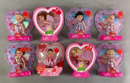 Group of Mattel Kelly Valentines Day Fashion Dolls