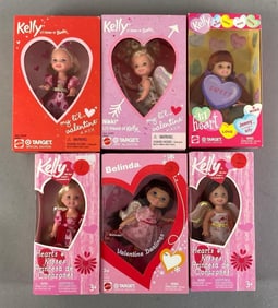 Group of Mattel Kelly Valentines Fashion Dolls