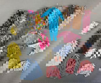 Group of Mattel Barbie Black Tag Fashion Doll Outfits and Accessories