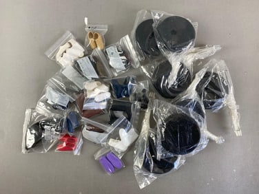 Group of Fashion Doll Shoes and Doll Stands