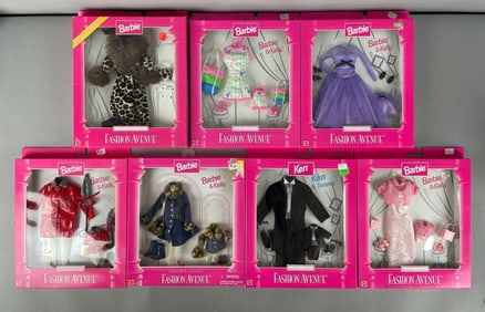 Group of Mattel Barbie Fashion Avenue Clothing