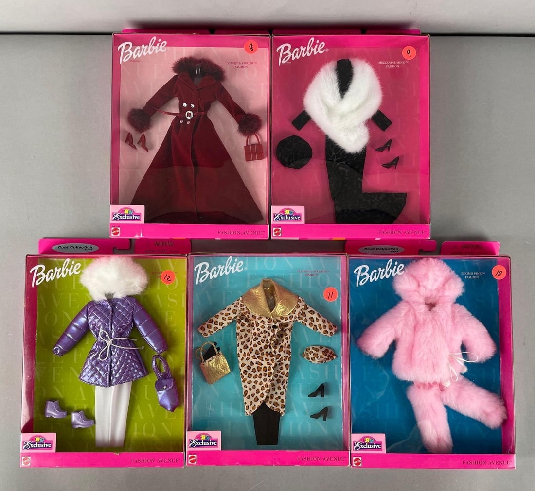 Group of Mattel Barbie Fashion Avenue Clothing: New in original packaging