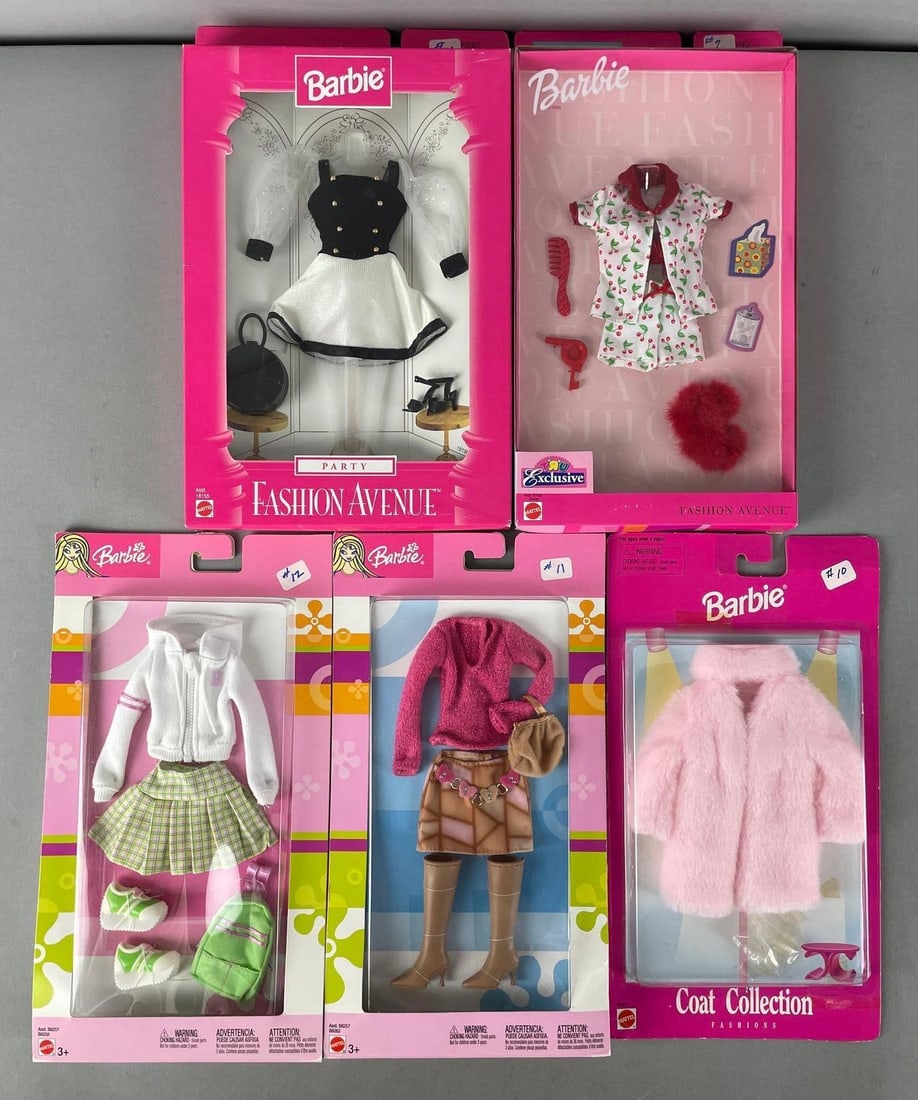 Group of Mattel Barbie Clothing: New in original packaging