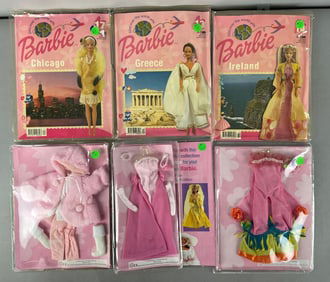 Group of Mattel Discover the World with Barbie Clothing