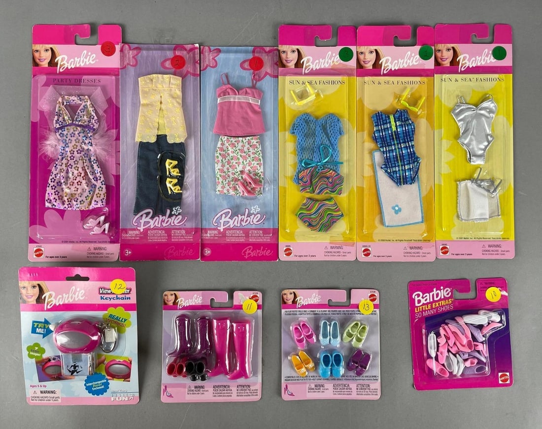 Group of Mattel Barbie Clothing: New in original packaging