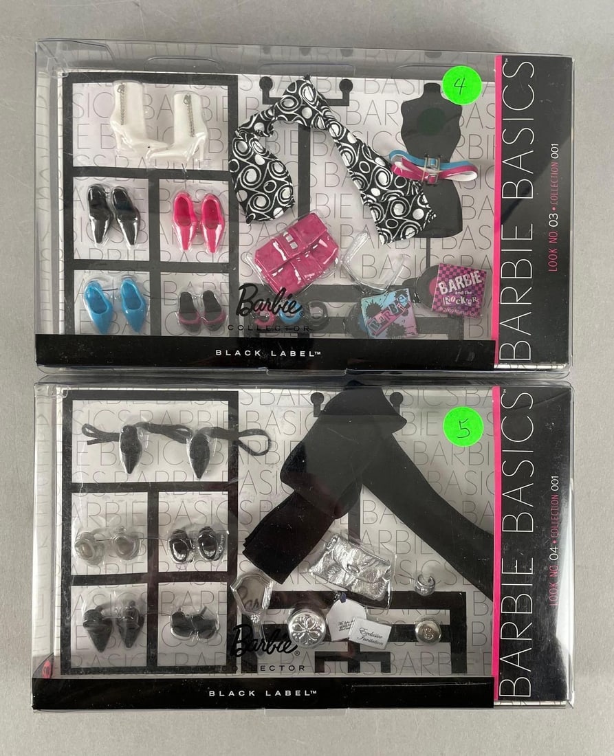 Group of Mattel Barbie Basics Clothing: Black label original packaging