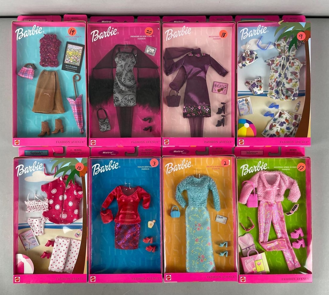 Group of Mattel Barbie Fashion Avenue Clothing: New in original packaging