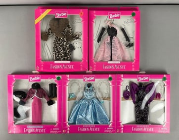 Group of Mattel Barbie Fashion Avenue Outfits