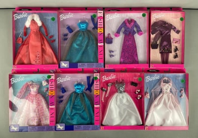 Group of Mattel Barbie Fashion Avenue Outfits
