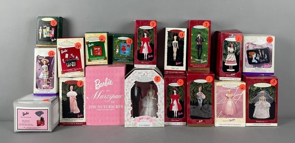 Group of Barbie Hallmark Keepsake Ornaments