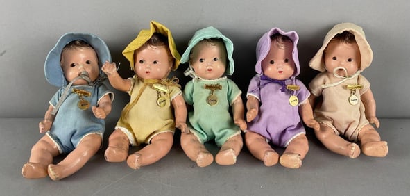 1930s Madame Alexander Dionne Quintuplet Dolls