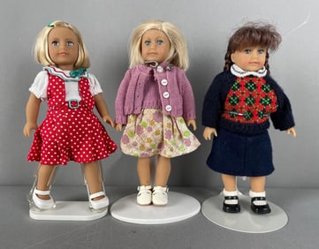 Group of American Girl Mini Dolls