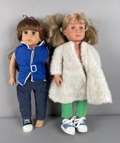 Group of 2 Vinyl Dolls