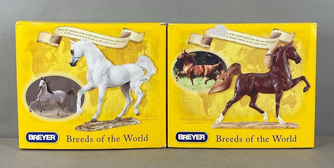 Group of 2 Breyer Horse Toys: In original boxes. Includes Arabian and American Saddlebred.