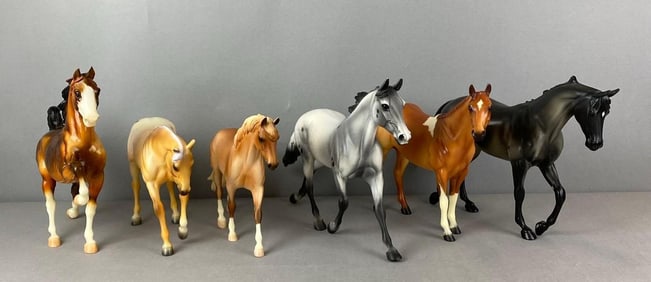 Group of 5 Stone Horses and More