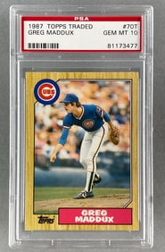 1987 Topps Traded Greg Maddux #70T PSA 10 Rookie