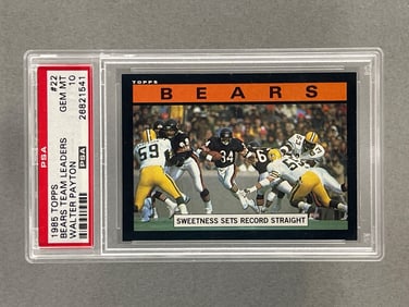 1985 Topps Bears Team Leaders Walter Payton #22 PSA 10
