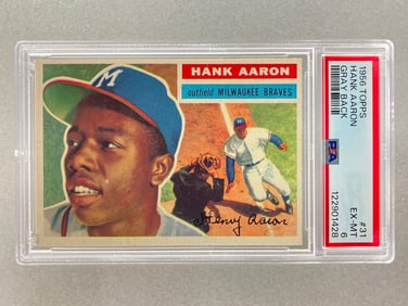 1956 Topps Hank Aaron Grey Back #31 PSA 6