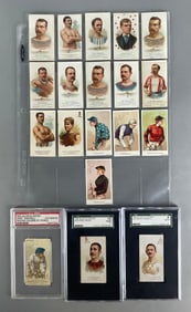 19 - 1880s Allen and Ginter Various Sports Cards with Graded