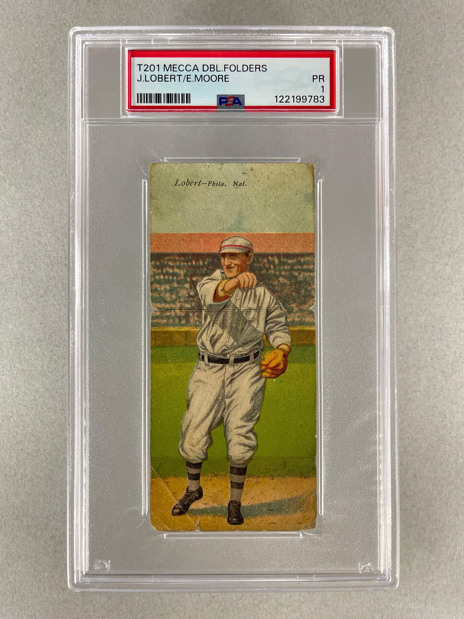 T201 Mecca Double Folders J. Lobert/ E. Moore PSA 1 (1 of 2)