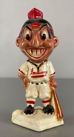 1940s Stanford Pottery Bank Cleveland Indians Chief Wahoo Figure