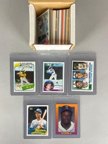 80+ 1980s - 90s Baseball Cards with HOFs, Rookies, and Stars