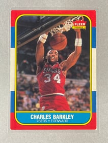 1986 Fleer Charles Barkley #7 Rookie