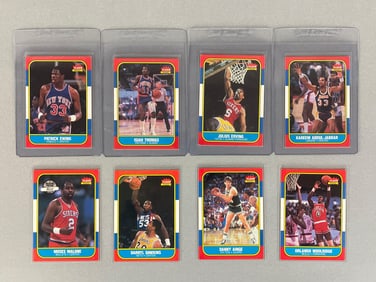 8 - 1986 Fleer Basketball HOFs, Rookies, and Stars